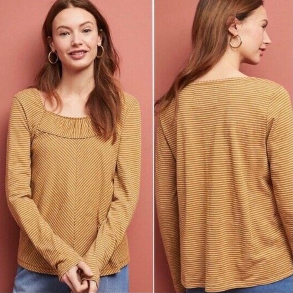 SOLD-Anthropologie Striped Pullover Knit Top - Picture 6 of 8